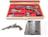 1854 mfr. ANTEBELLUM Antique COLT Model 1849 POCKET .31 Caliber RevolverCased with Accessories