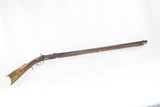 Antique HEAVY BARREL Full Stock Percussion AMERICAN Long Rifle .45 CaliberCirca 1840/50s Long Rifle with a “J. GOLCHER” Lock - 2 of 19