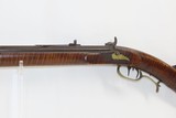 Antique HEAVY BARREL Full Stock Percussion AMERICAN Long Rifle .45 CaliberCirca 1840/50s Long Rifle with a “J. GOLCHER” Lock - 16 of 19