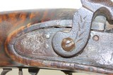 Antique HEAVY BARREL Full Stock Percussion AMERICAN Long Rifle .45 CaliberCirca 1840/50s Long Rifle with a “J. GOLCHER” Lock - 7 of 19