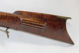 Antique HEAVY BARREL Full Stock Percussion AMERICAN Long Rifle .45 CaliberCirca 1840/50s Long Rifle with a “J. GOLCHER” Lock - 15 of 19
