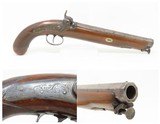 ENGLISH .61 Caliber “MANSTOPPER” PERCUSSION Belt Pistol Attractive ENGRAVED English Officer’s Pistol