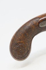 ENGRAVED Antique Italian MICHELONI Superposed .54 Caliber PERCUSSION Pistol BRESCIA Manufactured Mid-1800s OVER/UNDER Pistol - 17 of 20