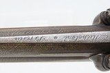 ENGRAVED Antique Italian MICHELONI Superposed .54 Caliber PERCUSSION Pistol BRESCIA Manufactured Mid-1800s OVER/UNDER Pistol - 10 of 20