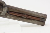 ENGRAVED Antique Italian MICHELONI Superposed .54 Caliber PERCUSSION Pistol BRESCIA Manufactured Mid-1800s OVER/UNDER Pistol - 19 of 20