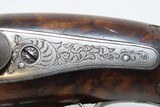 ENGRAVED Antique Italian MICHELONI Superposed .54 Caliber PERCUSSION Pistol BRESCIA Manufactured Mid-1800s OVER/UNDER Pistol - 6 of 20