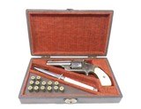 CASED Antique SMITH & WESSON .38 Caliber Single Action “MODEL 2” Revolver
“WILD WEST” Hideout Revolver w/BONE HANDLED KNIFE - 2 of 19