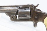 CASED Antique SMITH & WESSON .38 Caliber Single Action “MODEL 2” Revolver
“WILD WEST” Hideout Revolver w/BONE HANDLED KNIFE - 6 of 19