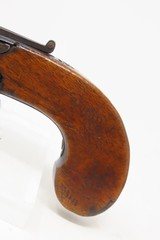 Early 1800s Antique H. NOCK Over/Under FLINTLOCK Pistol w/ FOLDING BAYONETDOUBLE BARREL Boxlock Pistol and POWDER TESTER - 5 of 25