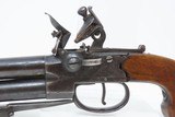 Early 1800s Antique H. NOCK Over/Under FLINTLOCK Pistol w/ FOLDING BAYONETDOUBLE BARREL Boxlock Pistol and POWDER TESTER - 6 of 25