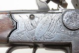 Early 1800s Antique H. NOCK Over/Under FLINTLOCK Pistol w/ FOLDING BAYONETDOUBLE BARREL Boxlock Pistol and POWDER TESTER - 17 of 25