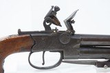 Early 1800s Antique H. NOCK Over/Under FLINTLOCK Pistol w/ FOLDING BAYONETDOUBLE BARREL Boxlock Pistol and POWDER TESTER - 20 of 25