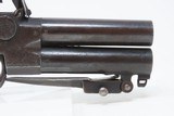 Early 1800s Antique H. NOCK Over/Under FLINTLOCK Pistol w/ FOLDING BAYONETDOUBLE BARREL Boxlock Pistol and POWDER TESTER - 21 of 25