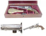 Antique CIVIL WAR Era 3rd Model U.S. COLT DRAGOON .44 Cal. PERC. RevolverOne of 10,500; 1855 mfg. with CASE and ACCESSORIES - 1 of 25