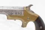 Antique BRASS FRAME Merrimack Arms Spur Trigger .41 RF SOUTHERNER DeringerSingle Shot Self Defense Spur Trigger Pistol - 4 of 17