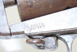 RARE Pre-CIVIL WAR Antique COLT Model 1851 NAVY “FOUR SCREW” Perc. Revolver Manufactured in 1857 with Replica Detachable SHOULDER STOCK - 8 of 21