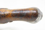 FRENCH Antique .48 Caliber PERCUSSION Conversion SELF-DEFENSE Pocket Pistol ENGRAVED and CARVED with WIRE INLAYS - 7 of 16