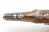 FRENCH Antique .48 Caliber PERCUSSION Conversion SELF-DEFENSE Pocket Pistol ENGRAVED and CARVED with WIRE INLAYS - 12 of 16