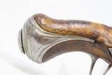 FRENCH Antique .48 Caliber PERCUSSION Conversion SELF-DEFENSE Pocket Pistol ENGRAVED and CARVED with WIRE INLAYS - 3 of 16