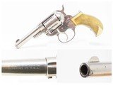 1878 Antique “SHERIFF’S MODEL” Colt 1877 “LIGHTNING” Double Action REVOLVER NICKEL PLATED with ANTIQUE CHECKERED IVORY GRIP - 1 of 17