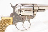 1878 Antique “SHERIFF’S MODEL” Colt 1877 “LIGHTNING” Double Action REVOLVER NICKEL PLATED with ANTIQUE CHECKERED IVORY GRIP - 16 of 17