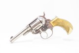 1878 Antique “SHERIFF’S MODEL” Colt 1877 “LIGHTNING” Double Action REVOLVER NICKEL PLATED with ANTIQUE CHECKERED IVORY GRIP - 2 of 17