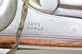 CIVIL WAR Antique COMMERCIAL Tower Pattern 1856 SHORT RIFLE 1861 Dated 2-BAND Pattern 1856 “SERGEANTS” RIFLE - 6 of 21