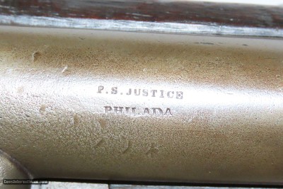 Scarce CIVIL WAR Antique P.S. JUSTICE .69 Caliber UNION ARMY Rifle-Musket3-Band Brass Mounted .69 Caliber Musket with Bayonet - Image 8 of 17
