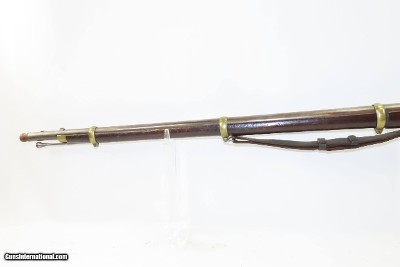 Scarce CIVIL WAR Antique P.S. JUSTICE .69 Caliber UNION ARMY Rifle-Musket3-Band Brass Mounted .69 Caliber Musket with Bayonet - Image 15 of 17