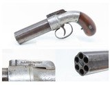 ANTIQUE Allen & Thurber WORCHESTER PERIOD Bar Hammer PEPPERBOX RevolverFirst American Double Action Revolving Pistol - 1 of 16
