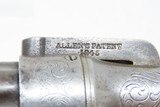 ANTIQUE Allen & Thurber WORCHESTER PERIOD Bar Hammer PEPPERBOX RevolverFirst American Double Action Revolving Pistol - 6 of 16