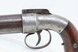 ANTIQUE Allen & Thurber WORCHESTER PERIOD Bar Hammer PEPPERBOX RevolverFirst American Double Action Revolving Pistol - 4 of 16