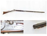 INDIANA Antique MID-19th CENTURY Half-Stock .36 Cal. Percussion American LONG RIFLE Kentucky Style HUNTING/HOMESTEAD Long Rifle! - 1 of 19