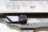 WORLD WAR II German SPREEWERKE “cyq” Code P.38 Semi-Auto C&R Pistol
EAGLE Proofed Wehrmacht 9mm Sidearm w/HOLSTER - 9 of 24