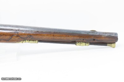 c18th Century French VALET Antique Flintlock Horse PISTOL ENGRAVED & CARVED Full-Sized Martial Flintlock Sidearm - Image 6 of 17