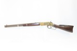c1872 mfr Antique WINCHESTER Model 1866 SADDLE RING CARBINE in .44 Henry CF Yellowboy, KING’S IMPROVEMENT - 2 of 18