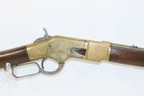 c1872 mfr Antique WINCHESTER Model 1866 SADDLE RING CARBINE in .44 Henry CF Yellowboy, KING’S IMPROVEMENT - 15 of 18