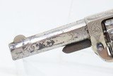 ENGRAVED Antique COLT “NEW LINE” .22 Rimfire ETCHED PANEL Pocket Revolver
Factory Engraved, Nickel, Nitre Blue, Ivory Grips - 5 of 18