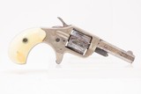 ENGRAVED Antique COLT “NEW LINE” .22 Rimfire ETCHED PANEL Pocket Revolver
Factory Engraved, Nickel, Nitre Blue, Ivory Grips - 15 of 18