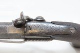 ENGRAVED Antique JOSEPH KEMP Travelers PERCUSSION Self Defense BELT Pistol
English Percussion Pistol Made Circa the 1840s! - 9 of 20