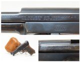 Weimar GERMAN Mauser Model 1914 .32 Caliber ACP Semi-Auto C&R Pocket Pistol German Side Arm in 7.65mm w/ LEATHER HOLSTER - 1 of 22