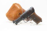 Weimar GERMAN Mauser Model 1914 .32 Caliber ACP Semi-Auto C&R Pocket Pistol German Side Arm in 7.65mm w/ LEATHER HOLSTER - 2 of 22