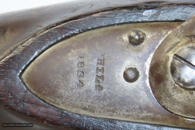 Antique WICKHAM U.S. Contract Model 1816 LEMAN CONVERSION Percussion Musket 1834 Dated LEMAN ALTERATION with BAYONET & SLING - Image 7 of 22