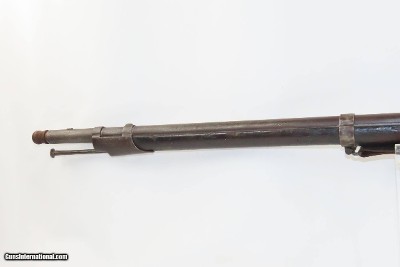 Antique WICKHAM U.S. Contract Model 1816 LEMAN CONVERSION Percussion Musket 1834 Dated LEMAN ALTERATION with BAYONET & SLING - Image 19 of 22