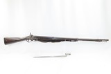 Antique WICKHAM U.S. Contract Model 1816 LEMAN CONVERSION Percussion Musket 1834 Dated LEMAN ALTERATION with BAYONET & SLING - 2 of 22