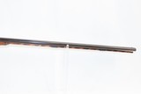 c1850s BELGIAN Antique SMALL BORE Double Barrel SIDE x SIDE Percussion SHOTGUN PERSONALIZED and with FACE CARVED STOCK - 16 of 19