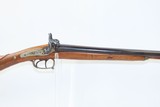 c1850s BELGIAN Antique SMALL BORE Double Barrel SIDE x SIDE Percussion SHOTGUN PERSONALIZED and with FACE CARVED STOCK - 15 of 19