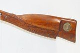 c1850s BELGIAN Antique SMALL BORE Double Barrel SIDE x SIDE Percussion SHOTGUN PERSONALIZED and with FACE CARVED STOCK - 3 of 19