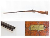 c1850s BELGIAN Antique SMALL BORE Double Barrel SIDE x SIDE Percussion SHOTGUN PERSONALIZED and with FACE CARVED STOCK