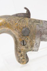 ENGRAVED Antique MOORE’S PATENT FIREARMS Co. Number 1 .41 Caliber DERINGERScarce, Fine & Beautifully Engraved CIVIL WAR Era Pistol - 15 of 16